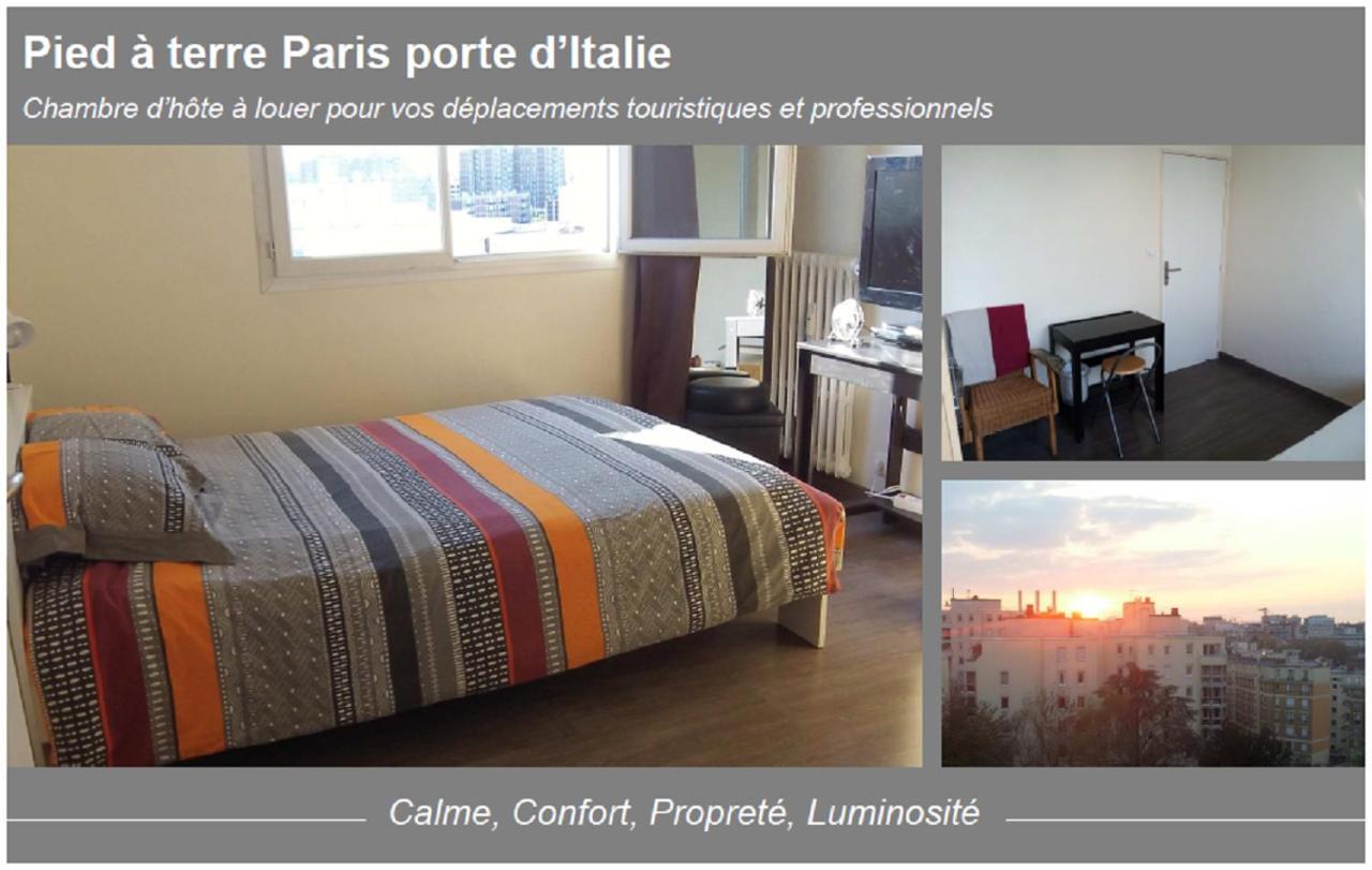 Paris Porte D'Italie - Chambre A Louer Avec Parking Et Vue Sur Paris Le Kremlin-Bicêtre Exteriér fotografie